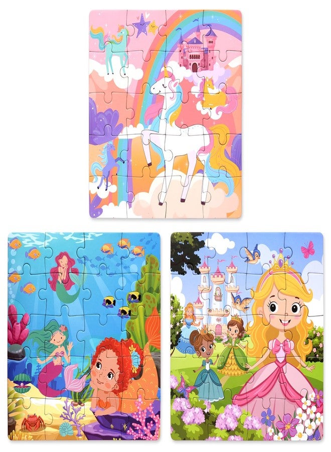 Cosomia Unicorn Princess Mermaid Magnetic Puzzles for Kids Ages 3-6, 3x20 Pieces Travel Games for Car Airplane Road Trip, Activities Toys Gifts for Toddlers Boys Girls - Image 5